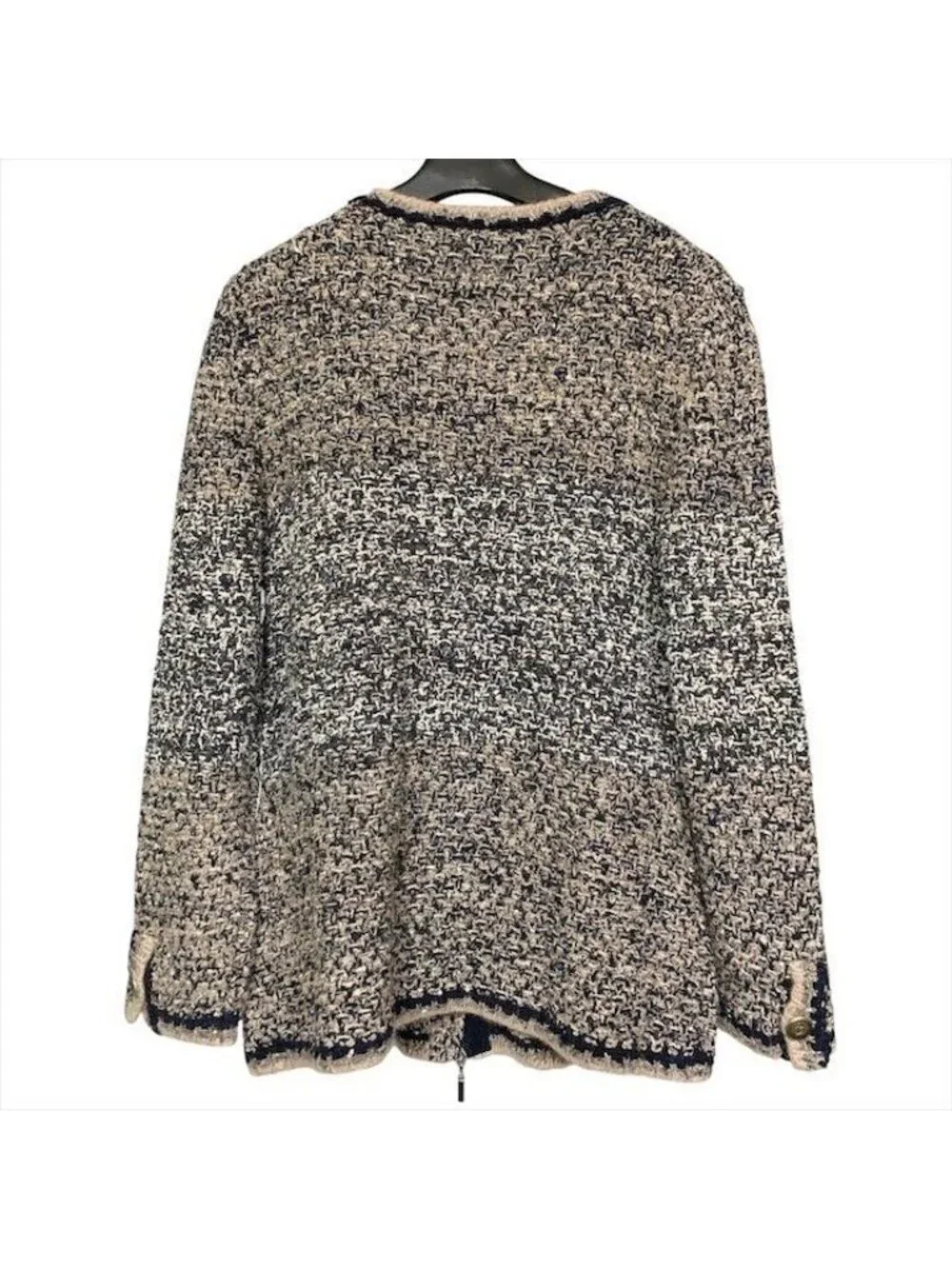 Chanel CC Logo Zip Rider's Jacket Knit M